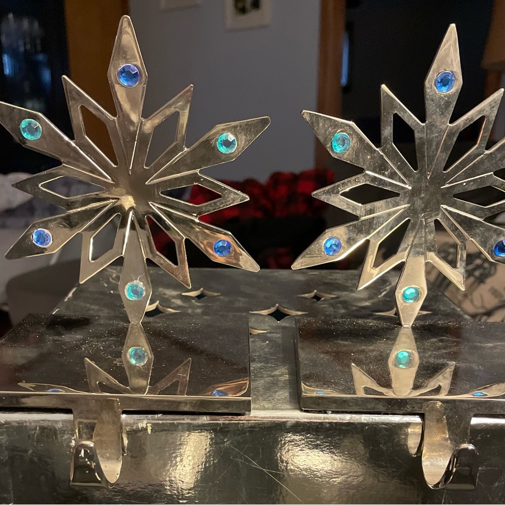 Stocking holder- 2 snowflakes